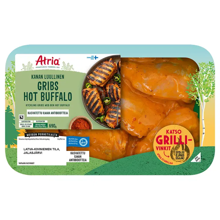 Atria kanan gribs hot buffalo 690g