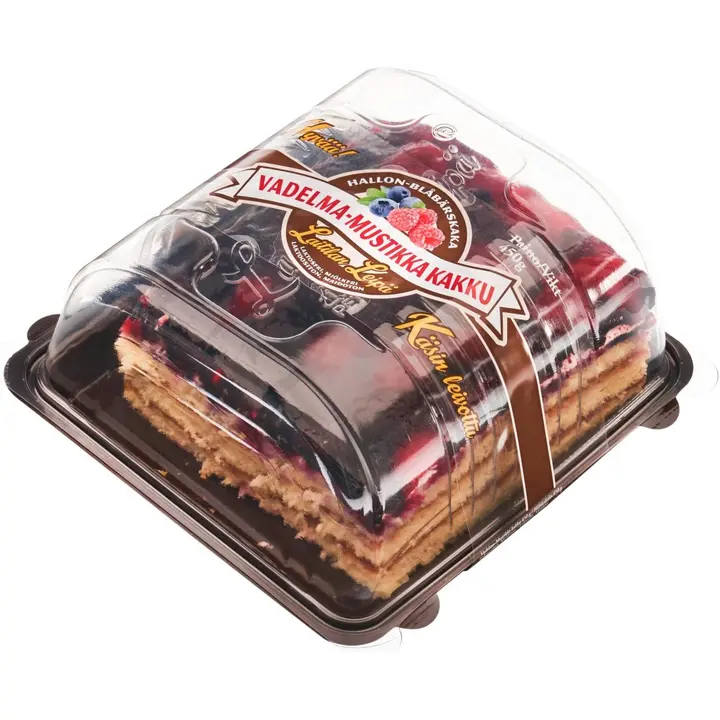 Laitilan Leipä Vadelma-Mustikkakakku 450 g Laktoositon, Maidoton Kerroskakku suomalaisilla marjoilla.