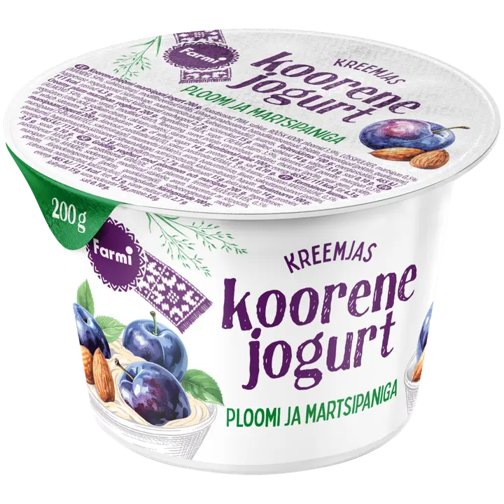 Farmi Koorene jogurt ploomi-martsipani, 200 g