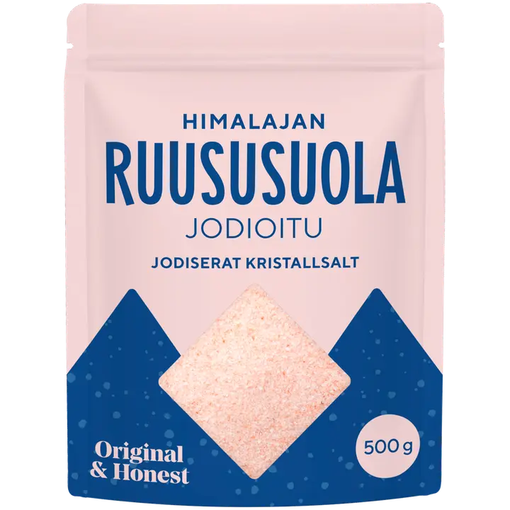 Organic Health Original & Honest himalajan ruususuola hieno, jodioitu 500g