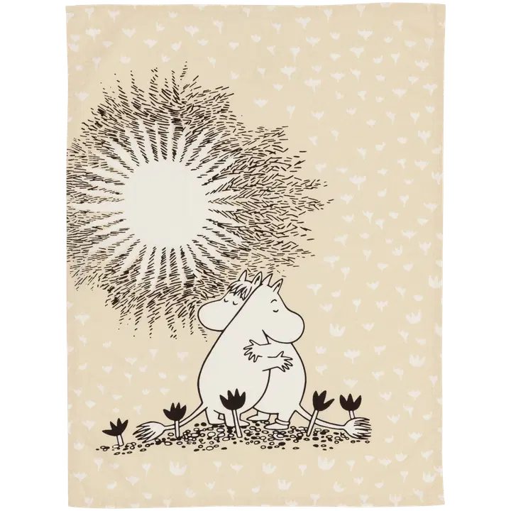 Moomin Arabia Muumi keit.pyyhe 50x70 Rakkaus bg GOTS