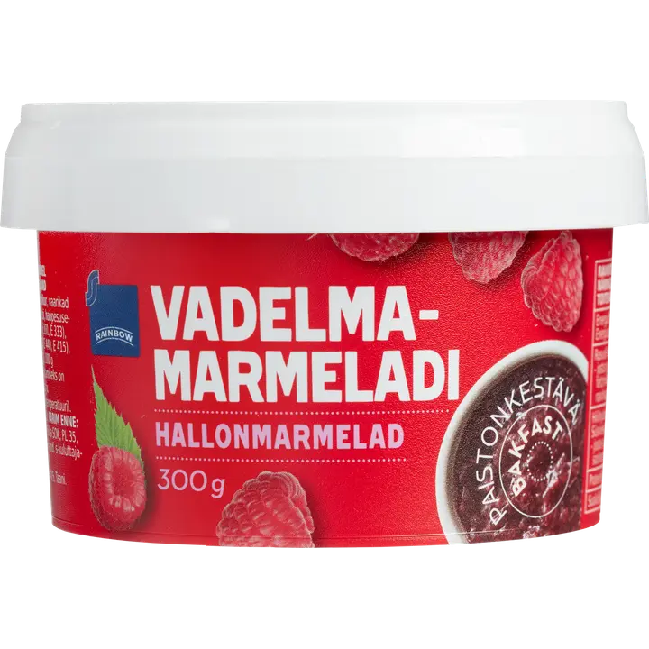 Rainbow 300g vadelmamarmeladi paistonkestävä