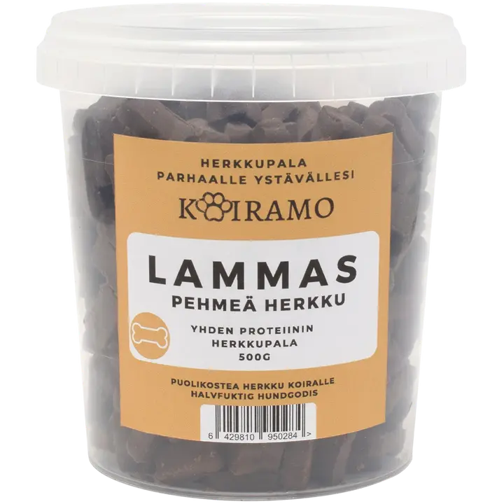 Koiramo Pehmeä herkku LAMMAS, puolikostea koiranherkku 500g