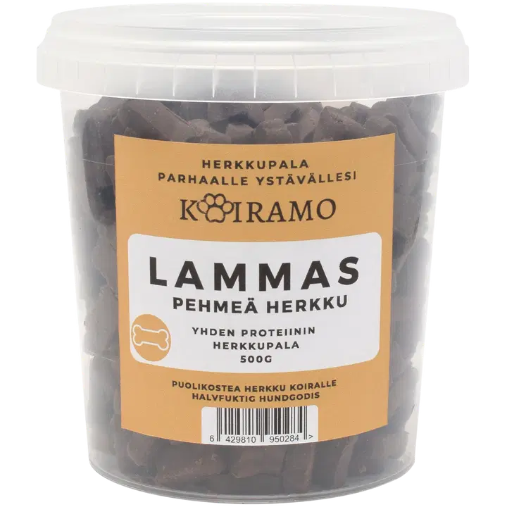 Koiramo Pehmeä herkku LAMMAS, puolikostea koiranherkku 500g