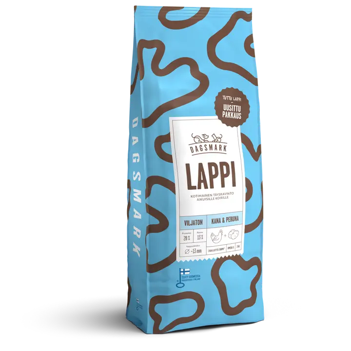 Dagsmark LAPPI viljaton koiran kuivaruoka kana-peruna 2kg