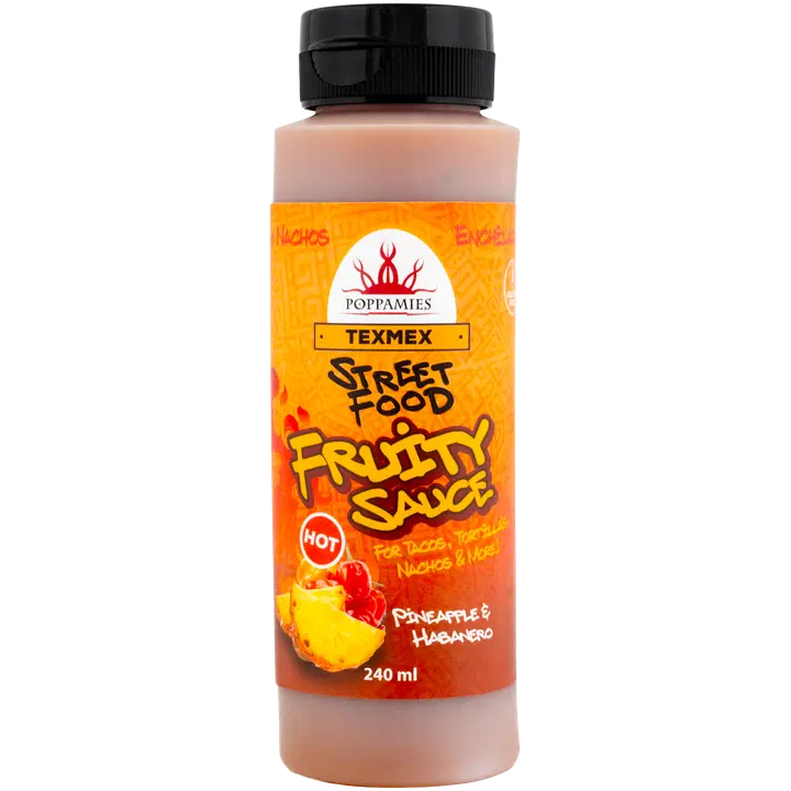 Poppamies Texmex Street Food Fruity Sauce Pineapple & Habanero maustekastike 240ml
