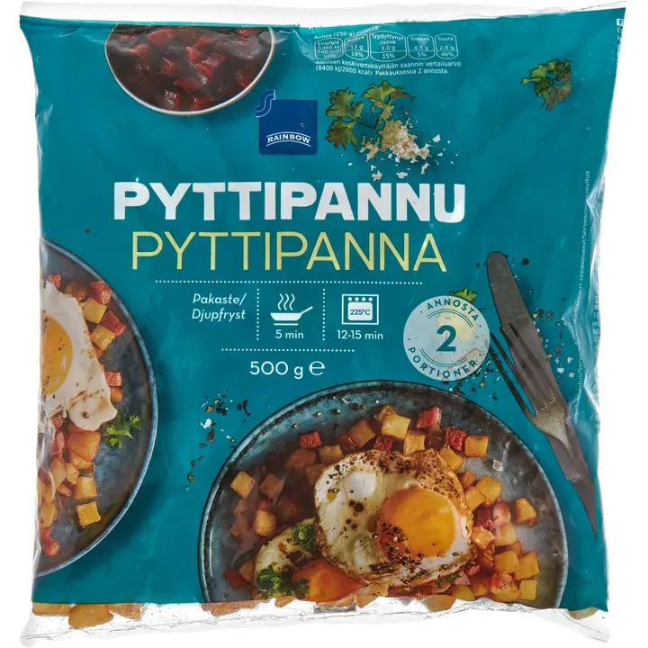 Rainbow 500g pyttipannu laktoositon pakaste