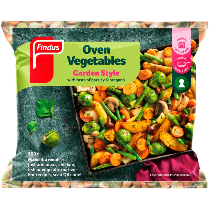 Findus Oven Vegetables - Garden Style 500g, pakaste