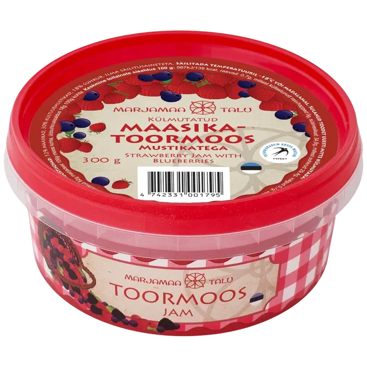Marjamaa Külmutatud Maasikamoos Mustikatega 300 g