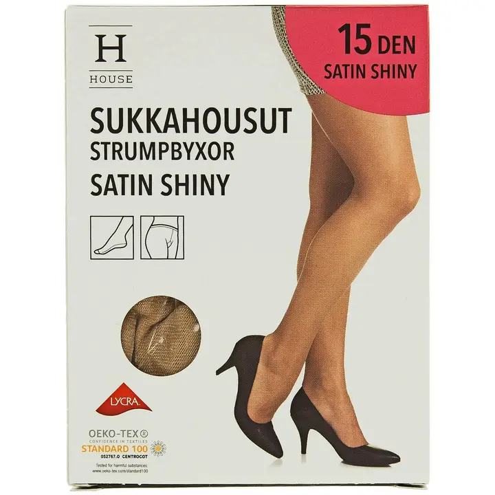 House sukkahousut Satin Shiny 15 den Camel, koko 36-40