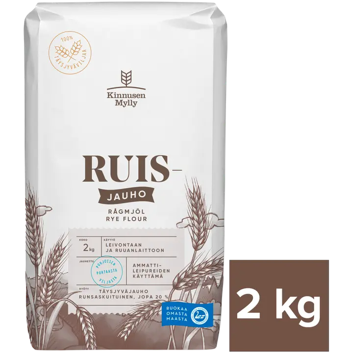 Kinnusen Mylly 2kg Ruisjauho