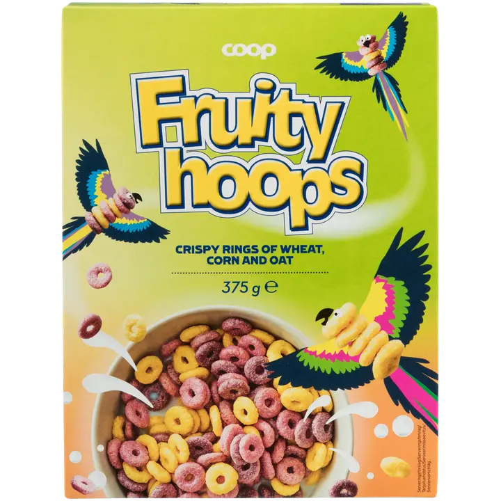 Coop Fruity Hoops rapeat rinkulat 375 g