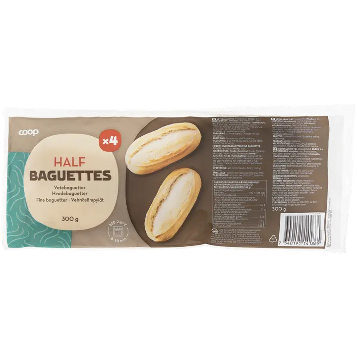 Coop vehnäsämpylät 4 kpl 300 g