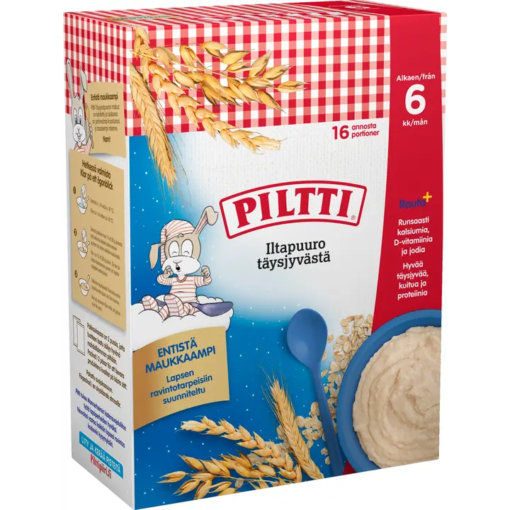 Piltti 2x240g Iltapuuro täysjyvästä puurojauhe 6kk