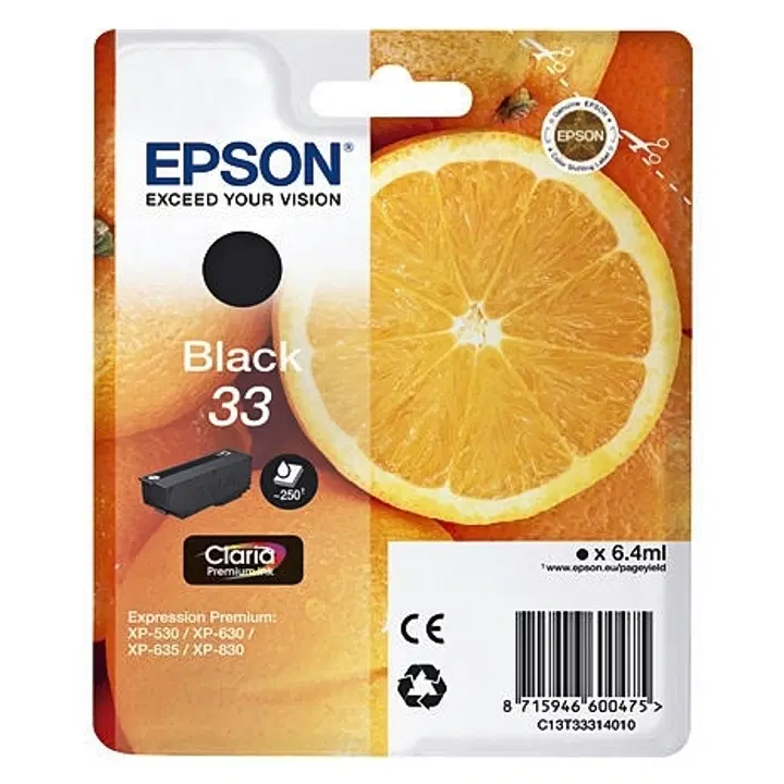 Epson mustepatruuna musta 33