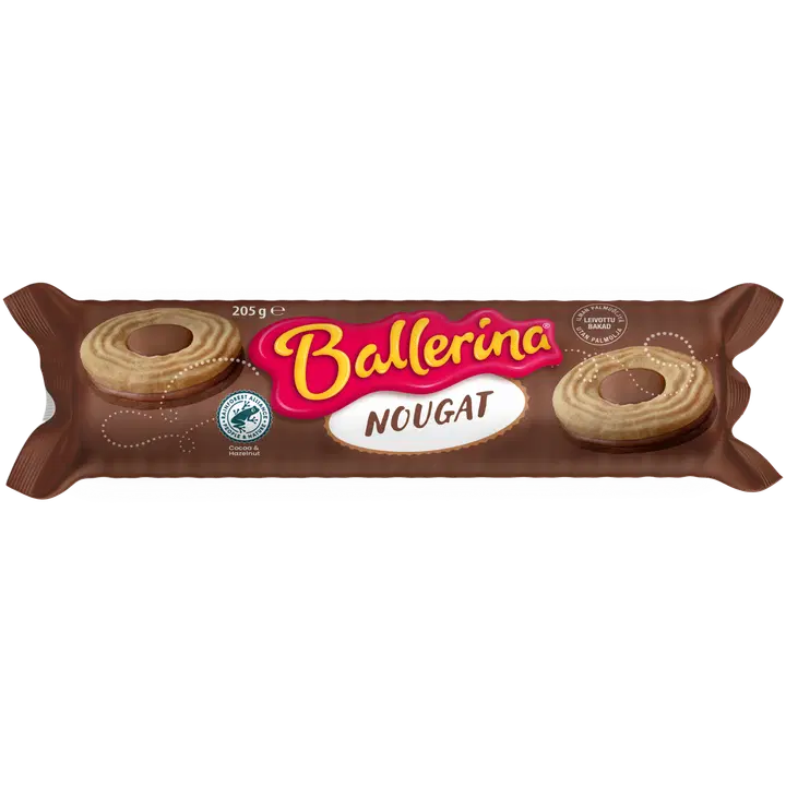 Kantolan Ballerina nougat fyllda kex 205g