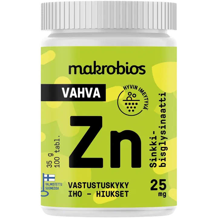 Makrobios Vahva Sinkki 25mg 100 tablettia 35g