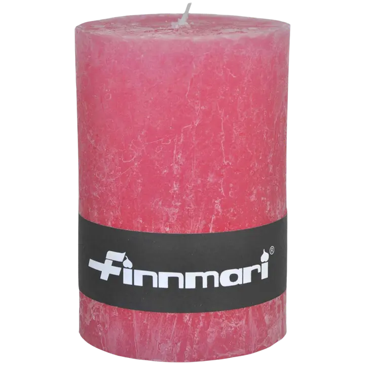 Pöytäkynttilä huurre 7x10 cm roosa, paloaika n. 40 tuntia