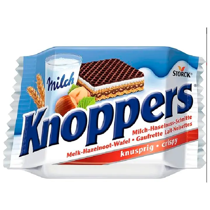 Knoppers piima- ja pähklitäidisega krõbe vahvel 25 g