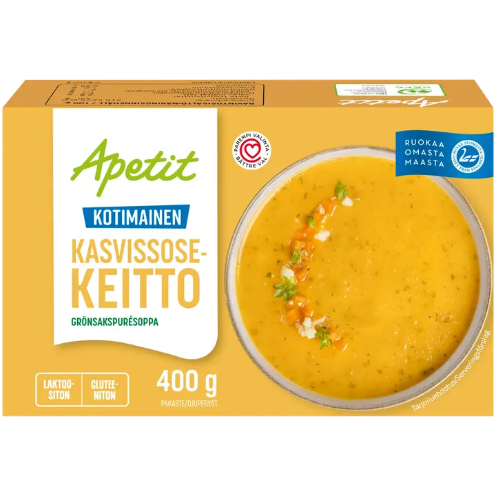 Apetit Kotimainen Kasvissosekeitto pakaste 400g