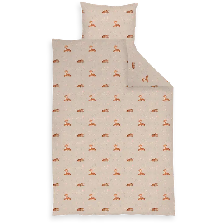 Ciraf lasten pussilakanasetti Bambi 120x160 cm + 40x60 cm beige