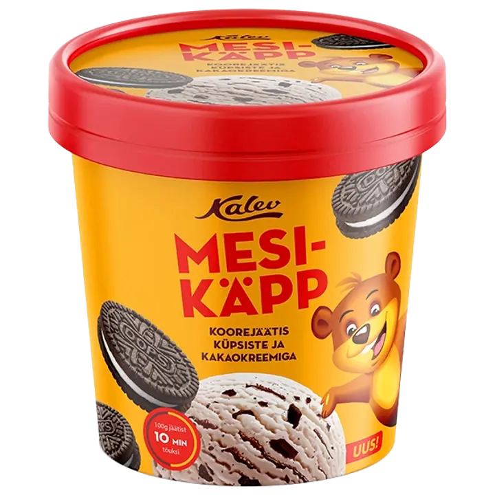Mesikäpp Koorejäätis Küpsisetükkide ja Kakaokreemiga 270 g