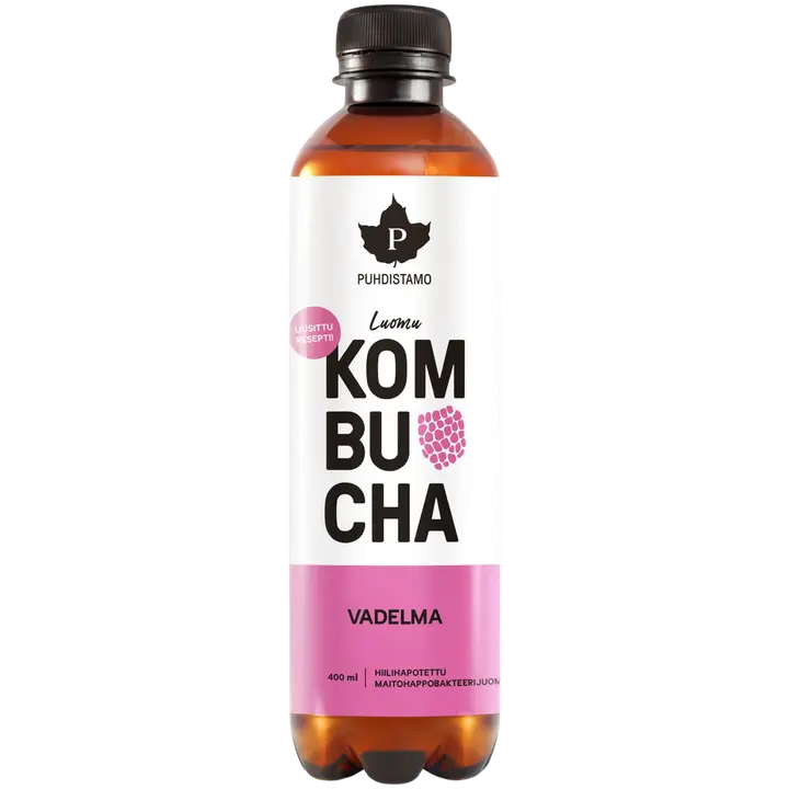 Puhdistamo Luomu Kombucha Vadelma 400 ml