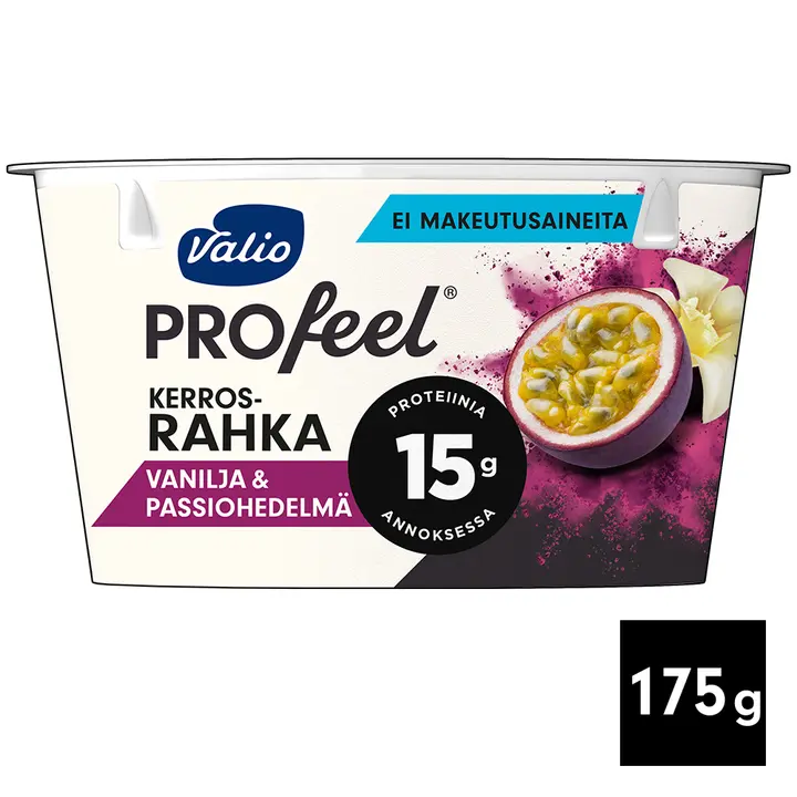 Valio PROfeel® kerrosrahka 175 g vanilja & passiohedelmä laktoositon