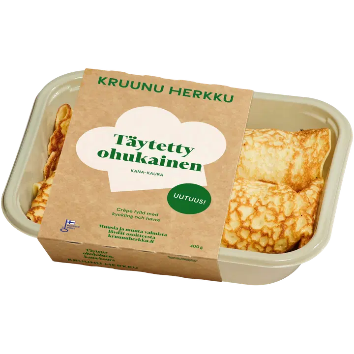 Kruunu Herkku Täytetty ohukainen kana-kaura 400g