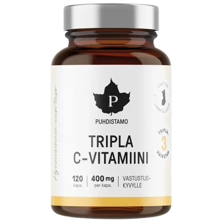 Puhdistamo Tripla C-vitamiini 400 mg 120 kapselia
