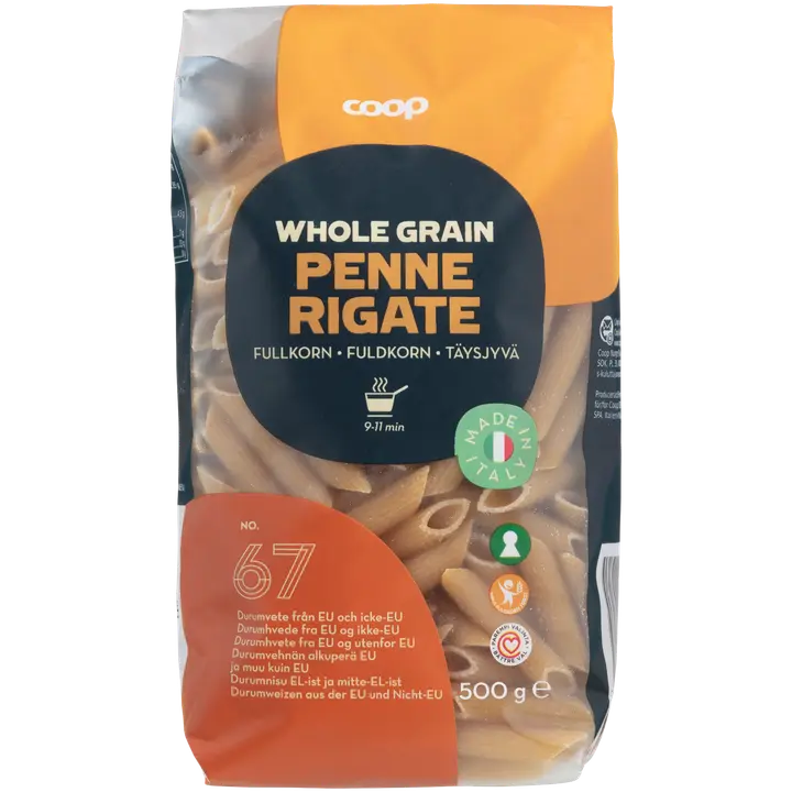 Coop Penne Rigate täisterapasta 500g