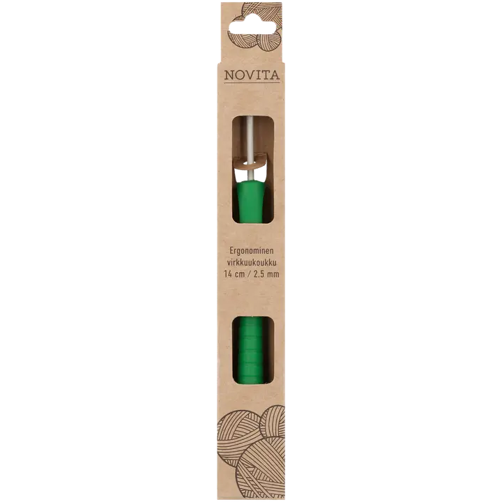Novita Ergonominen Virkkuukoukku 14 cm 2,5 mm