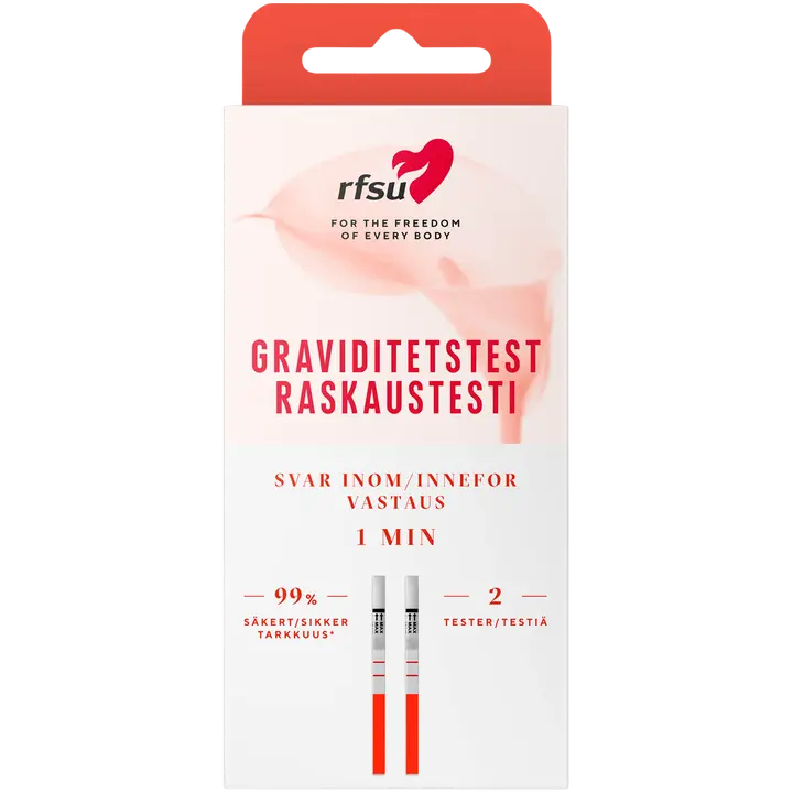 RFSU Raskaustesti 2 kpl testiliuskoja