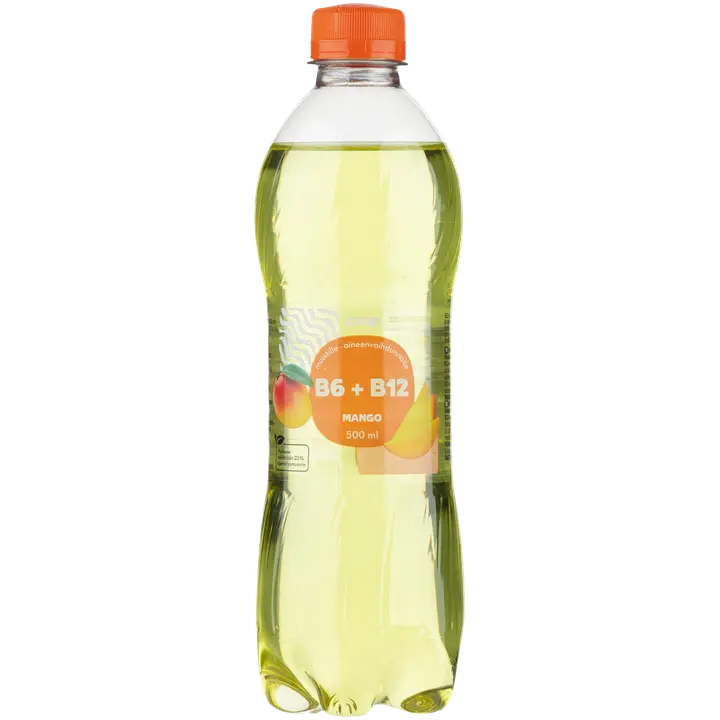 Coop mango B6 + B12-vitamiini hiilihapotettu juoma 0,5l
