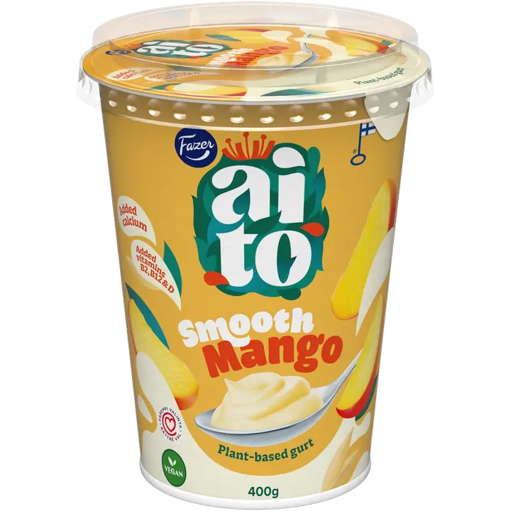 Fazer Aito Kasvipohjainen Gurtti Mango 400 g, mangokauravälipala