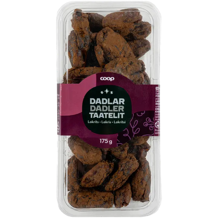 Coop kuivatut lakritsitaatelit 175 g