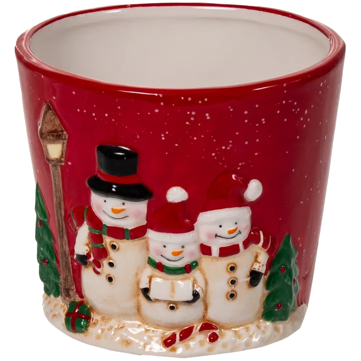 Lillepott lumememm punane 13 cm