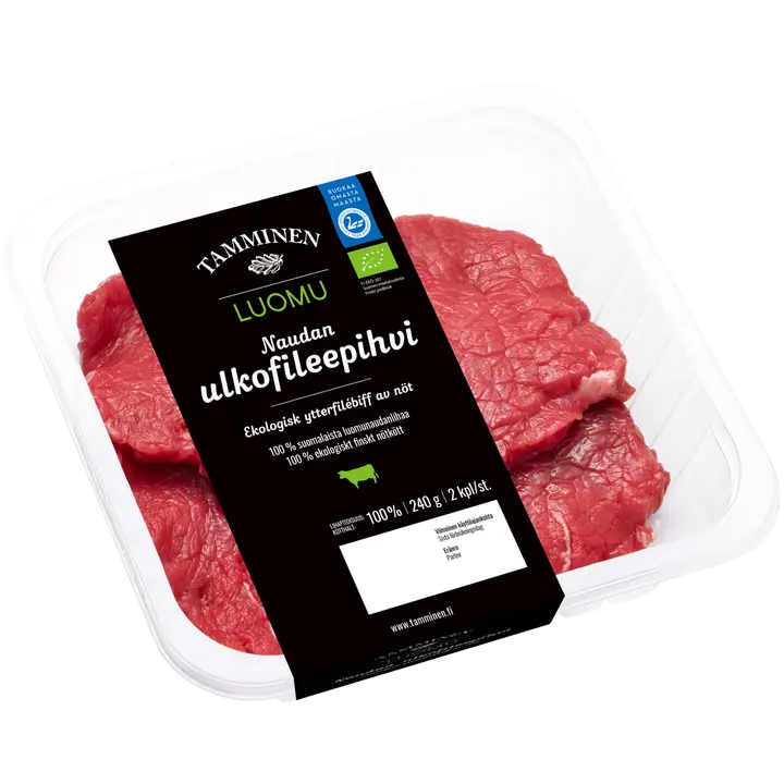 Tamminen luomunaudan ulkofileepihvi 2kpl 240g