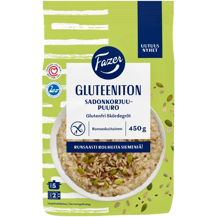 Fazer Gluteeniton Sadonkorjuupuuro 450 g