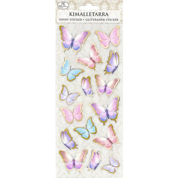 J.K. Primeco Kuviotarra Värikkäät perhoset kulta