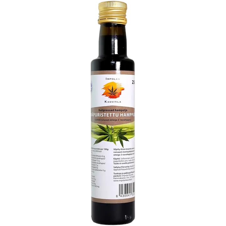 Impolan Kasvitila Kylmäpuristettu hamppuöljy 250ml