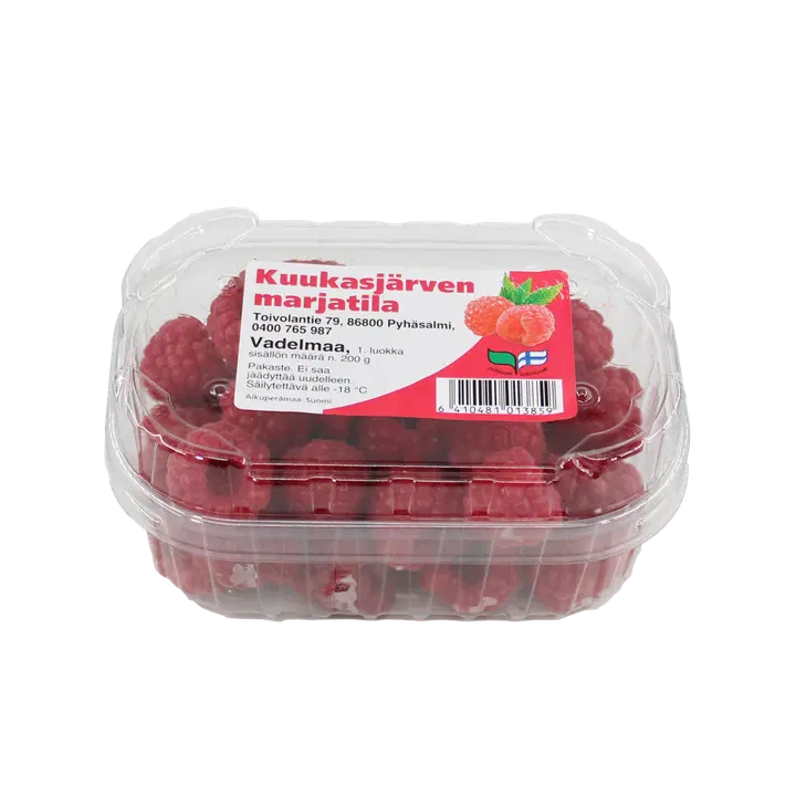 Kuukasjärven Marjatila vadelma Pyhäsalmi pakaste 200 g
