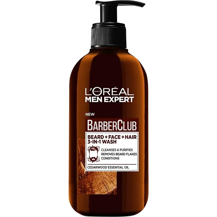 L'Oréal Paris Men Expert Barber Club 3-In-1 Wash Parralle, kasvoille ja hiuksille 200ml