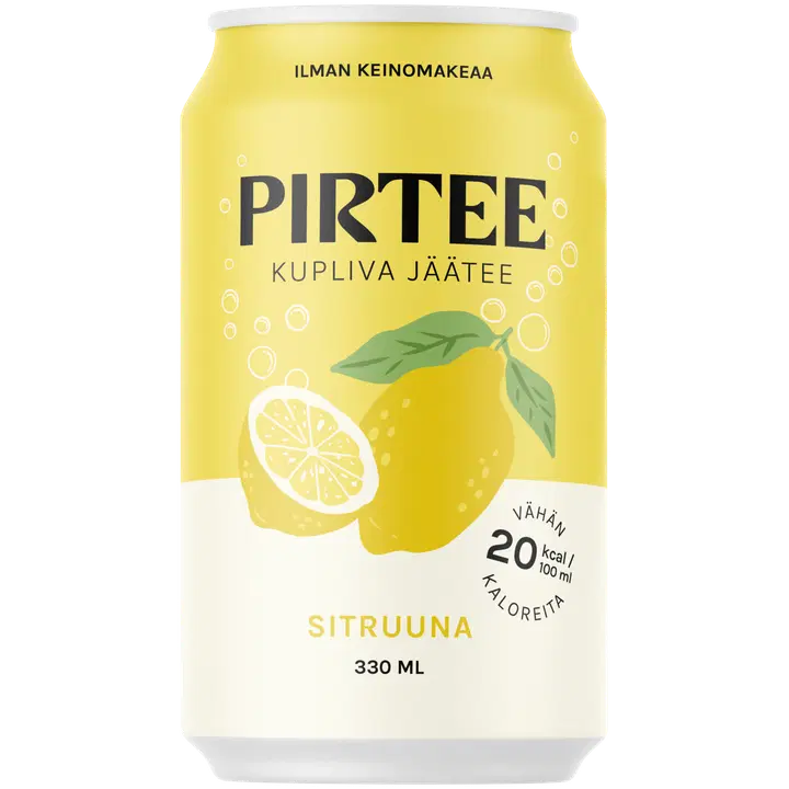Pirtee kupliva jäätee Sitruuna 0,33 l tölkki
