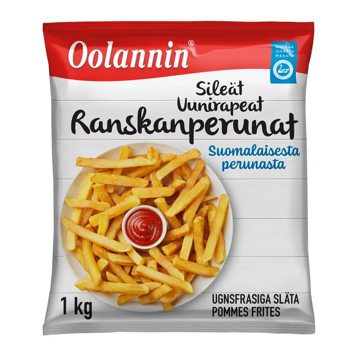 Oolannin ugnsfrasiga släta pommes frites 1kg