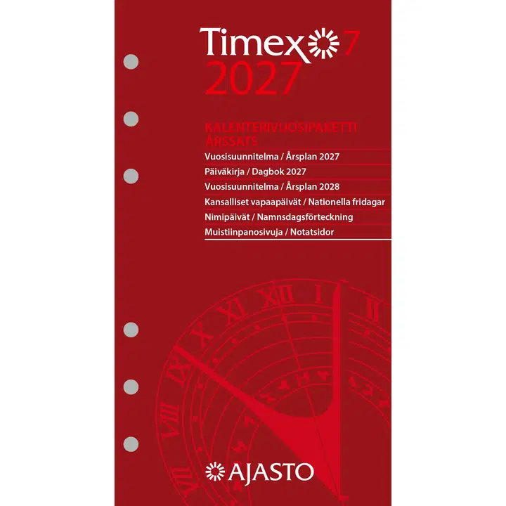 Ajasto taskukalenteri Timex 7 -vuosipaketti
