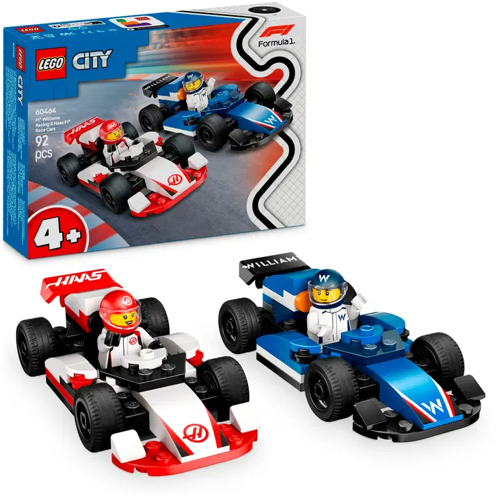LEGO® City 60464 F1®-kilpa-autot Williams Racing ja Haas F1®