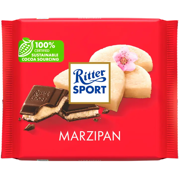 Ritter Sport tume šokolaad martsipanitäidisega 100g
