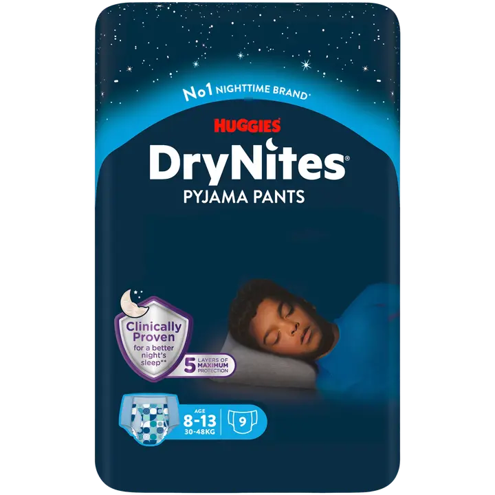 Huggies DryNites poika 9kpl 8-13 vuotta