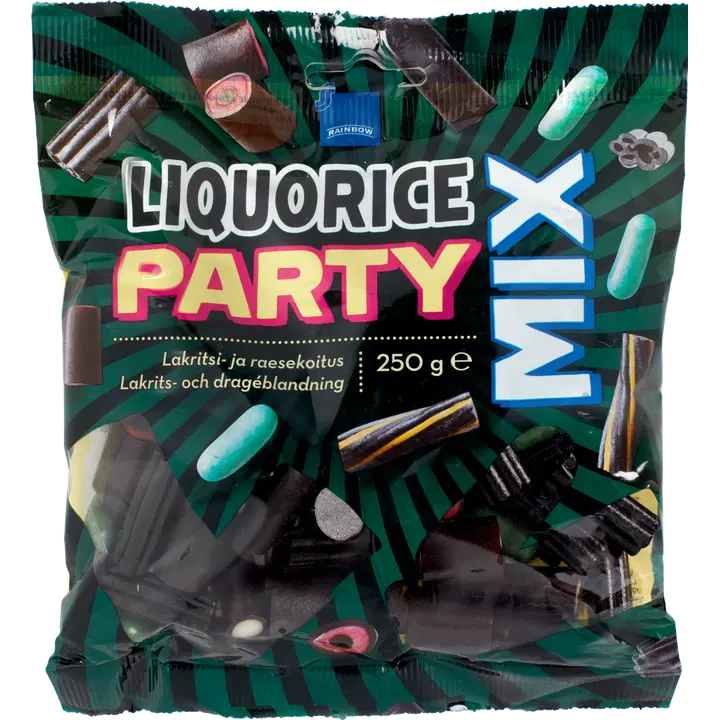 Rainbow liquorice party mix 250g